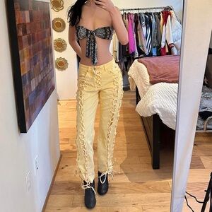 The Ragged Priest Yellow High Rise Jeans